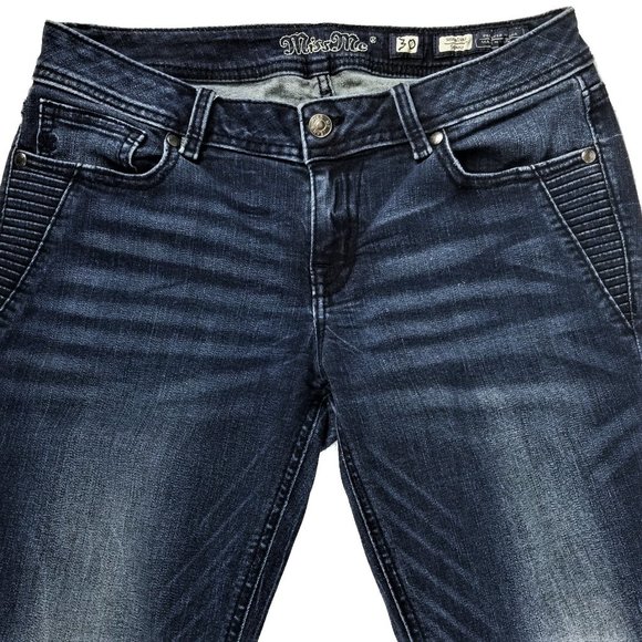 Miss Me Denim - Miss Me Signature Skinny Jean Zipper Pocket Detail